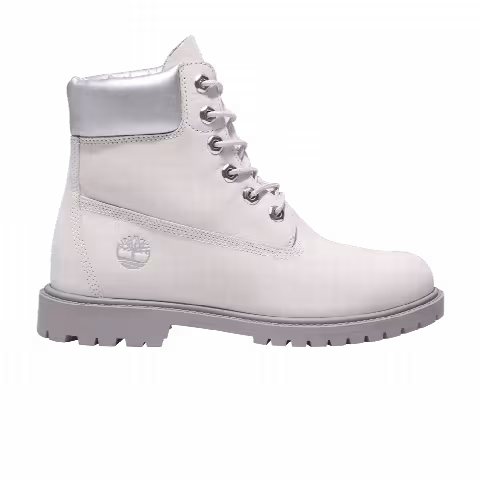 Timberland Wmns 6 Inch Heritage Premium Waterproof Boot 'White Silver'