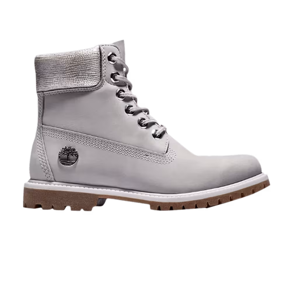 Timberland Women's 6 Inch Premium Light Grey Nubuck
