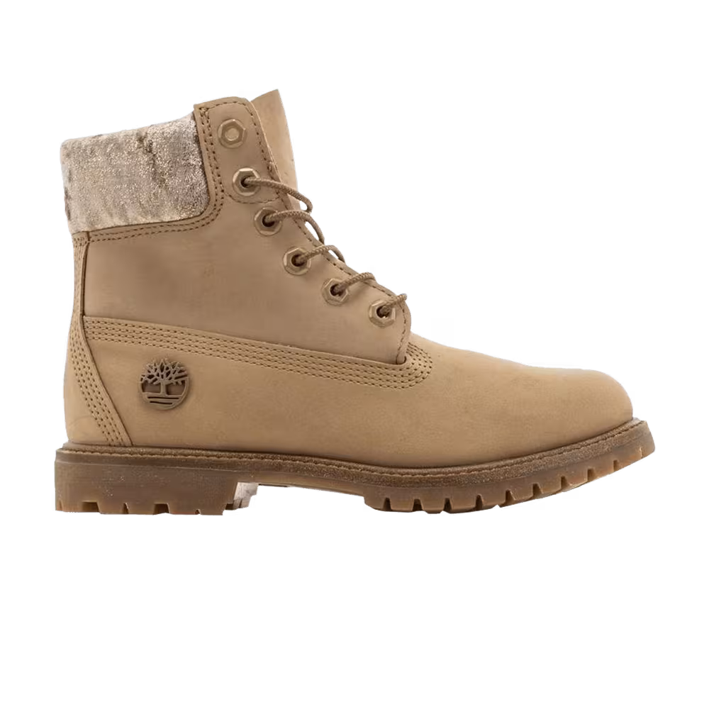 Timberland Women's 6 Inch Premium Beige Velvet
