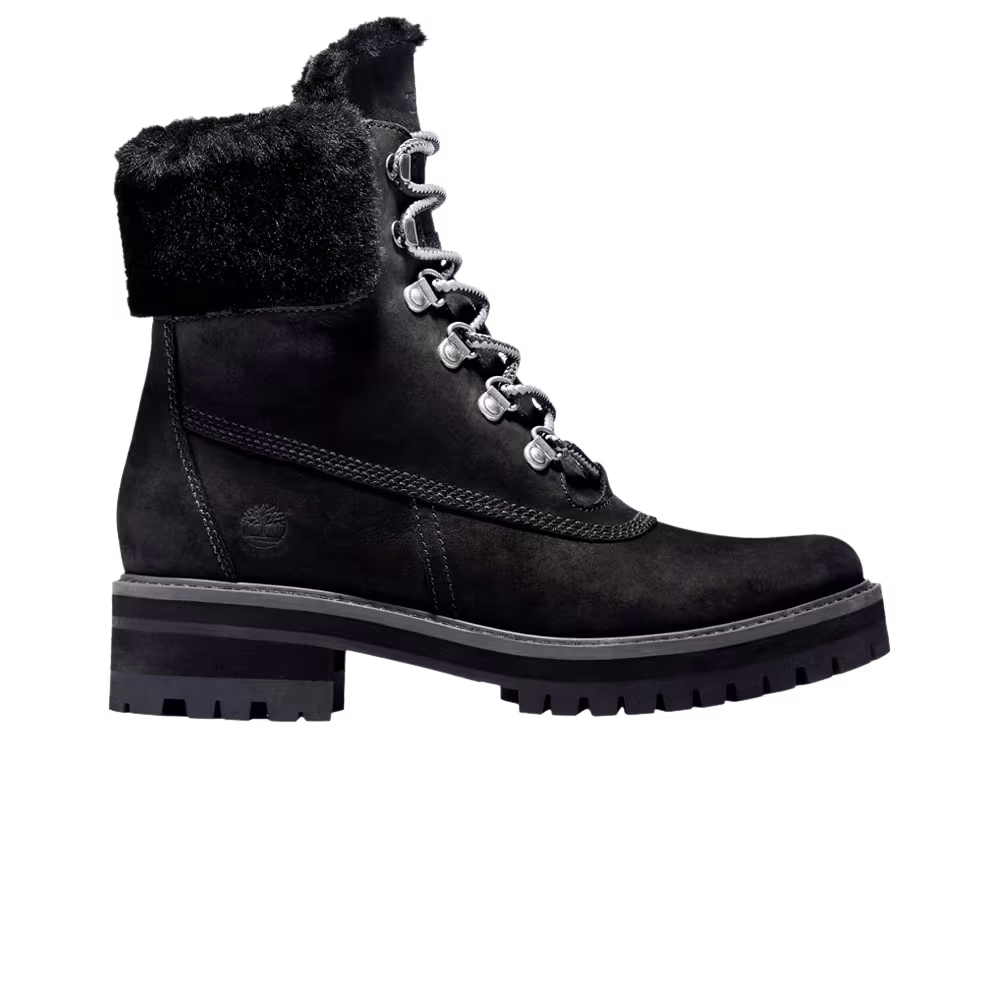 Timberland Women's Courmayeur Valley 6 Inch Boot Black Shearling