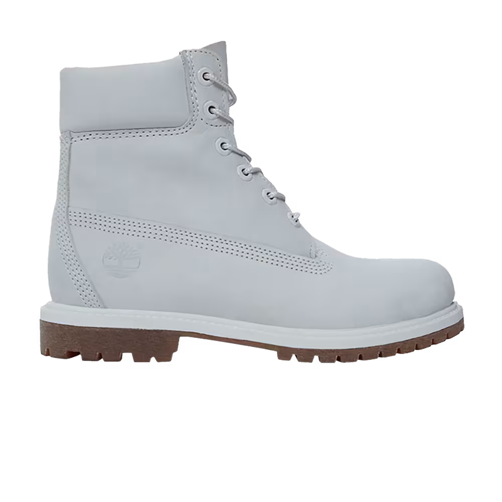 Timberland Women's 6 Inch Premium Boot Light Grey Gum