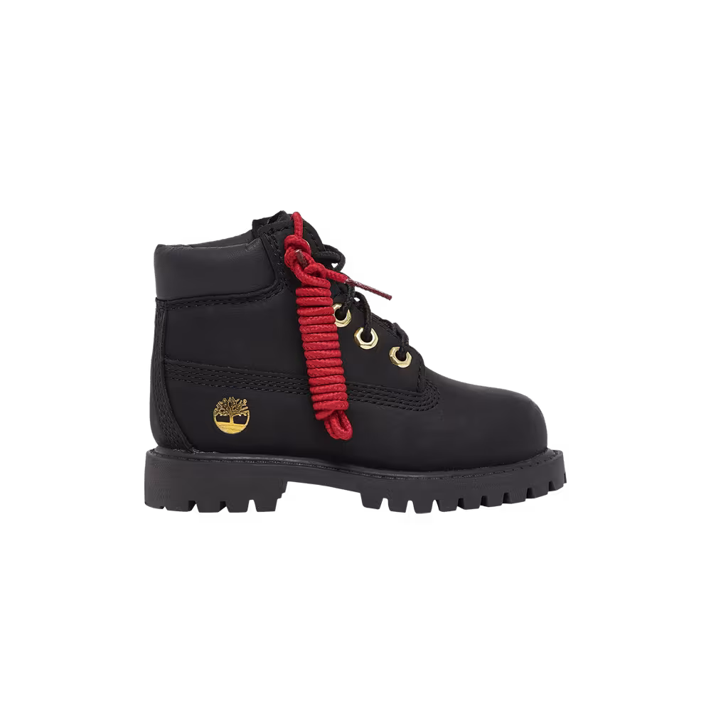 Timberland 6 Inch Premium Waterproof Boot Toddler Black Gold