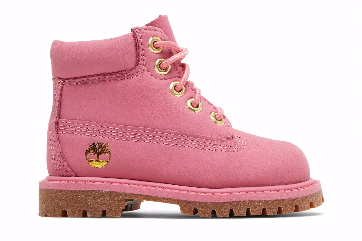 Timberland 6 Inch Premium Boot Toddler Medium Pink, view 2
