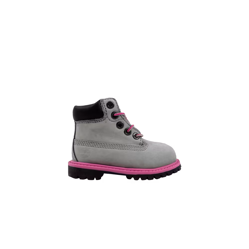 Timberland 6 Inch Premium Toddler Grey Pink