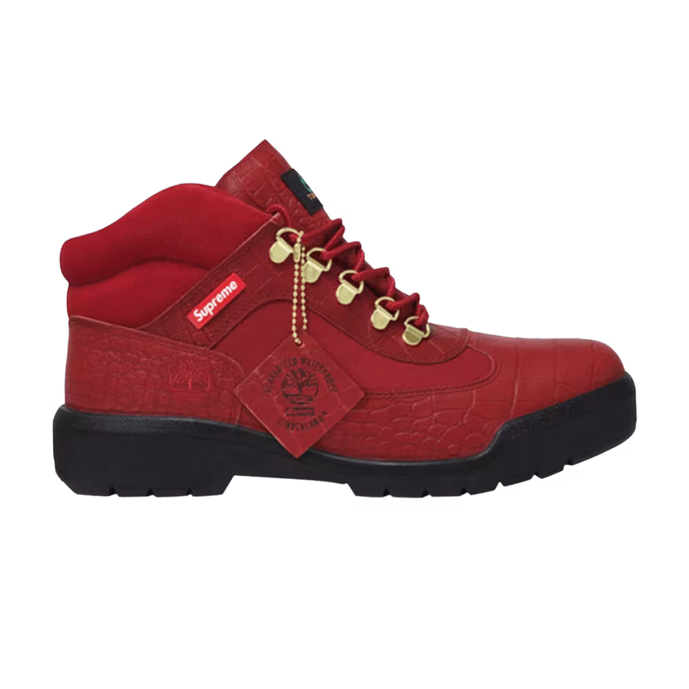 Supreme x Timberland Field Boot Croc Pack - Red