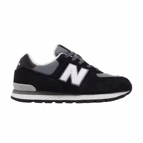 New Balance 574 Big Kid Wide 'Black White'