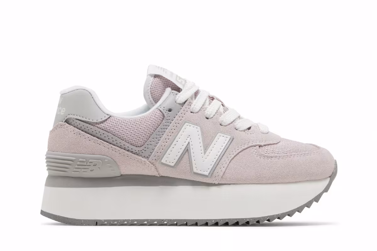 New Balance Women's 574+ Stone Pink, view 2