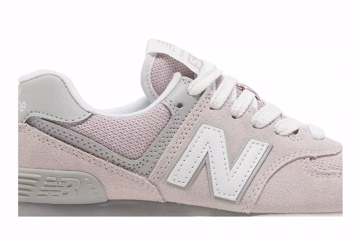 New Balance Women's 574+ Stone Pink, view 3