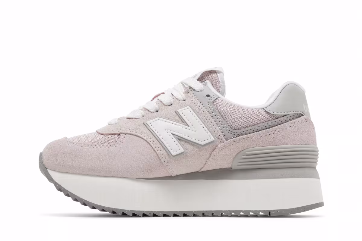 New Balance Women's 574+ Stone Pink, view 4