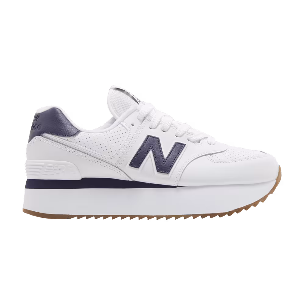 New Balance Women's 574+ White Violet