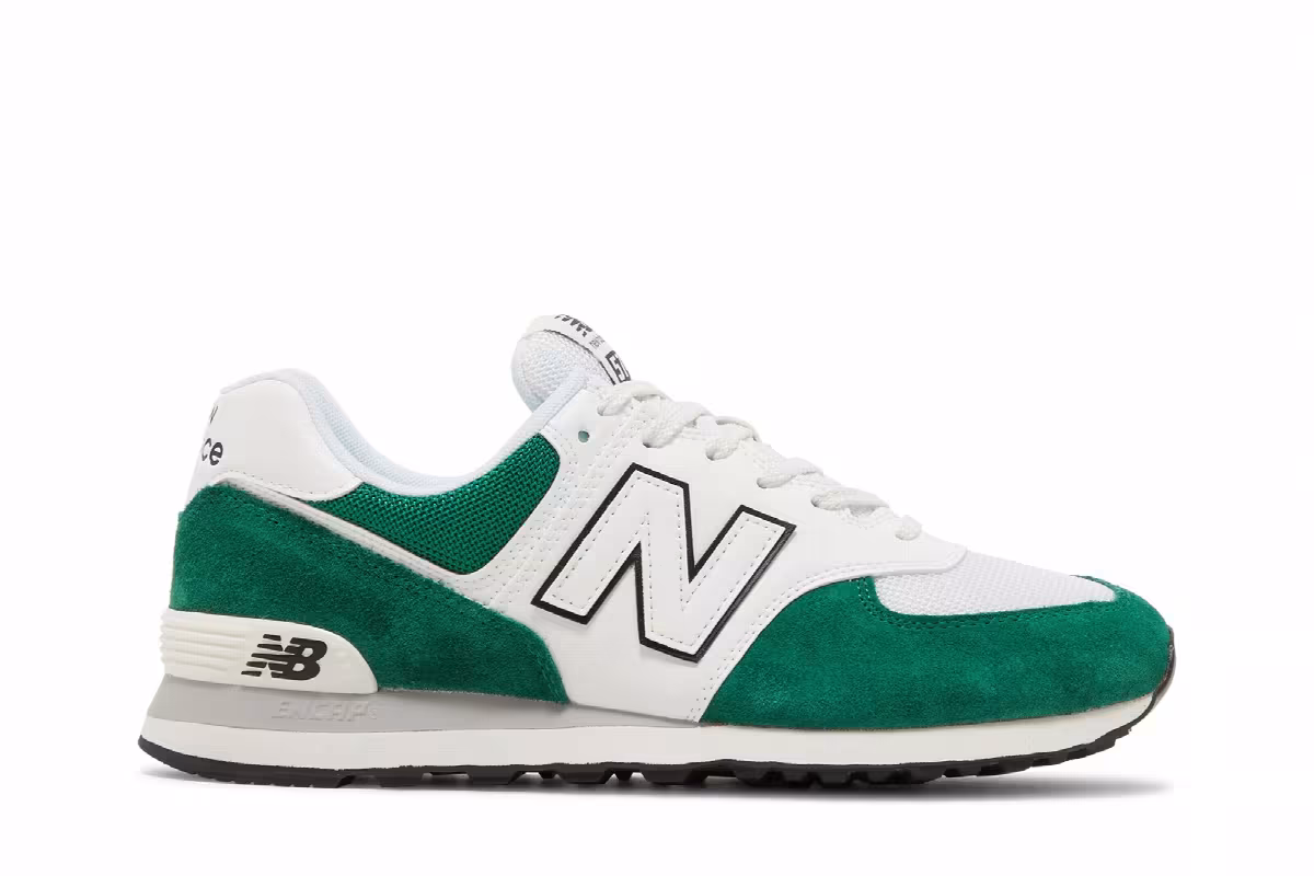 New Balance 574 Classic Pine White, view 2