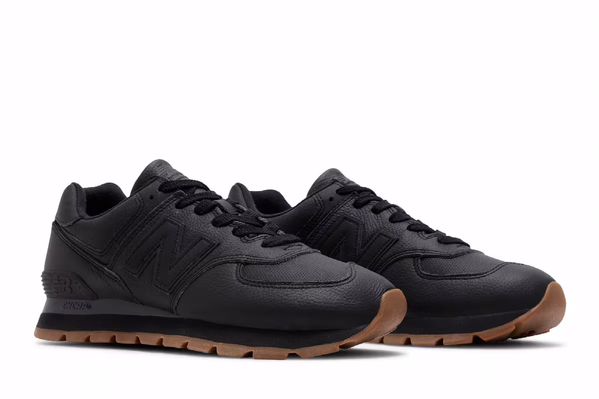 New Balance 574 Black Phantom Gum, view 9
