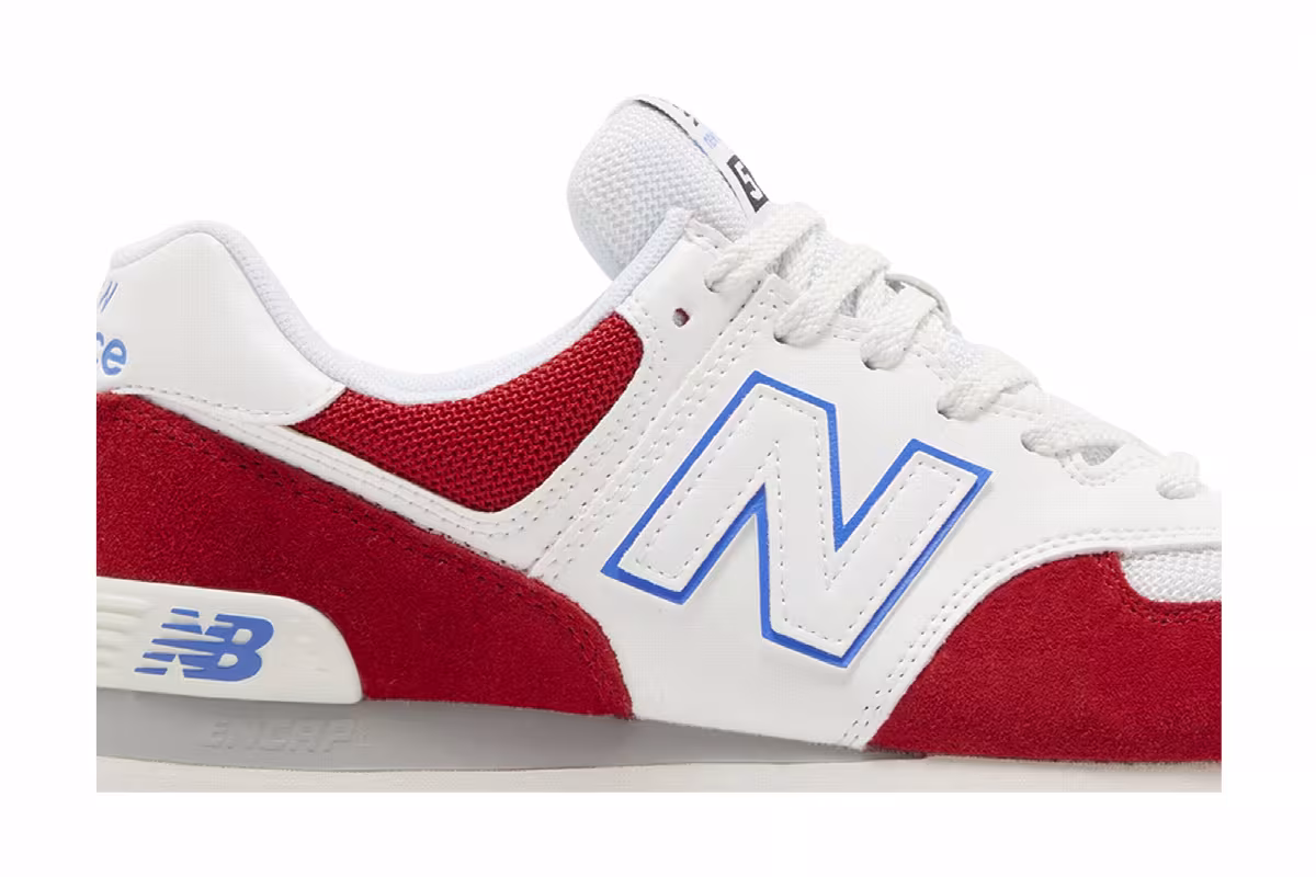 New Balance 574 Red White, view 3