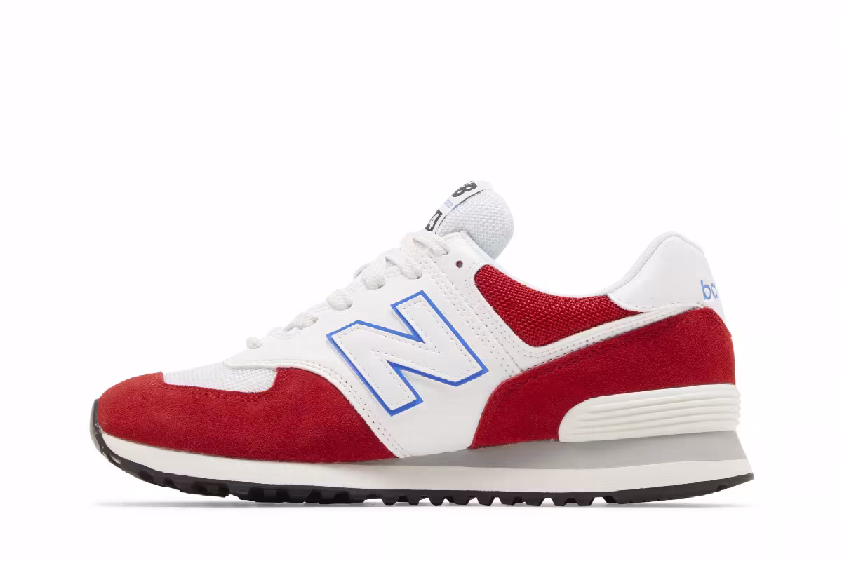 New Balance 574 Red White, view 4