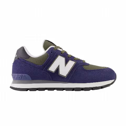 New Balance 574 Big Kid 'Team Navy Dark Moss'