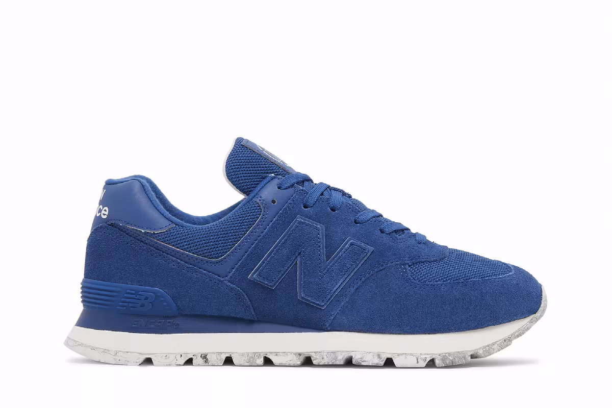 New Balance 574 Rugged Navy Marble Sole, view 2