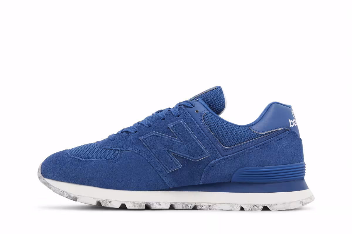 New Balance 574 Rugged Navy Marble Sole, view 4