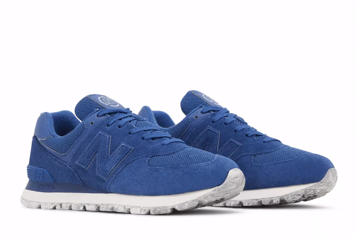 New Balance 574 Rugged Navy Marble Sole, view 9