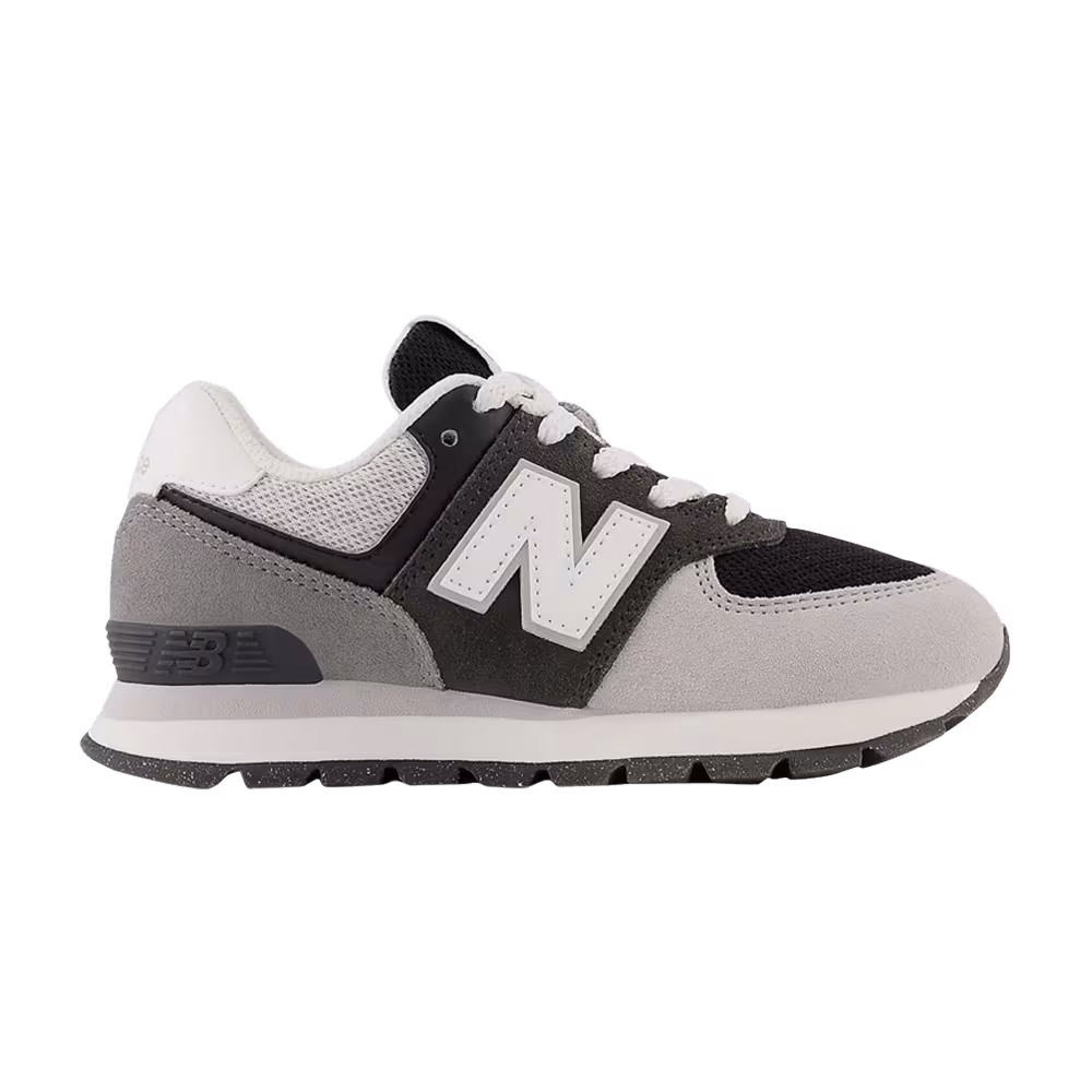 New Balance 574 Little Kid Blacktop White