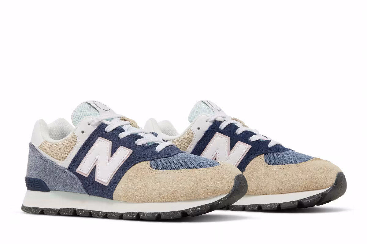 New Balance 574 Rugged Big Kid Wide Summer Brights, view 9