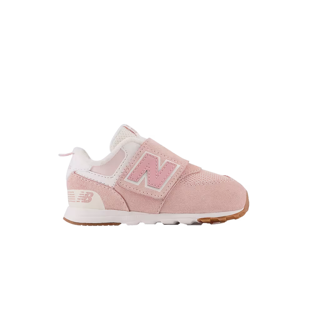 New Balance 574 New-B Hook & Loop Toddler Wide NB Athletics - Crystal Pink