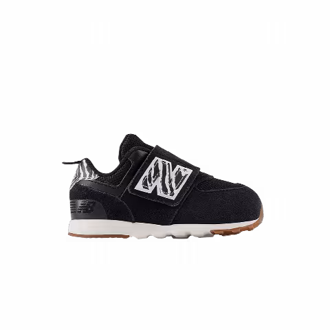 New Balance 574 New-B Hook & Loop Toddler X-Wide 'Zebra'