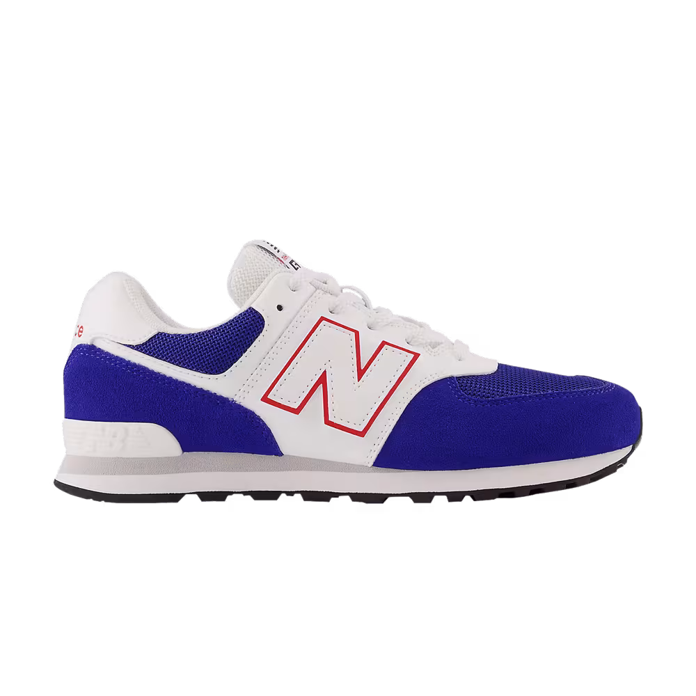 New Balance 574 Big Kid Wide Team Royal White