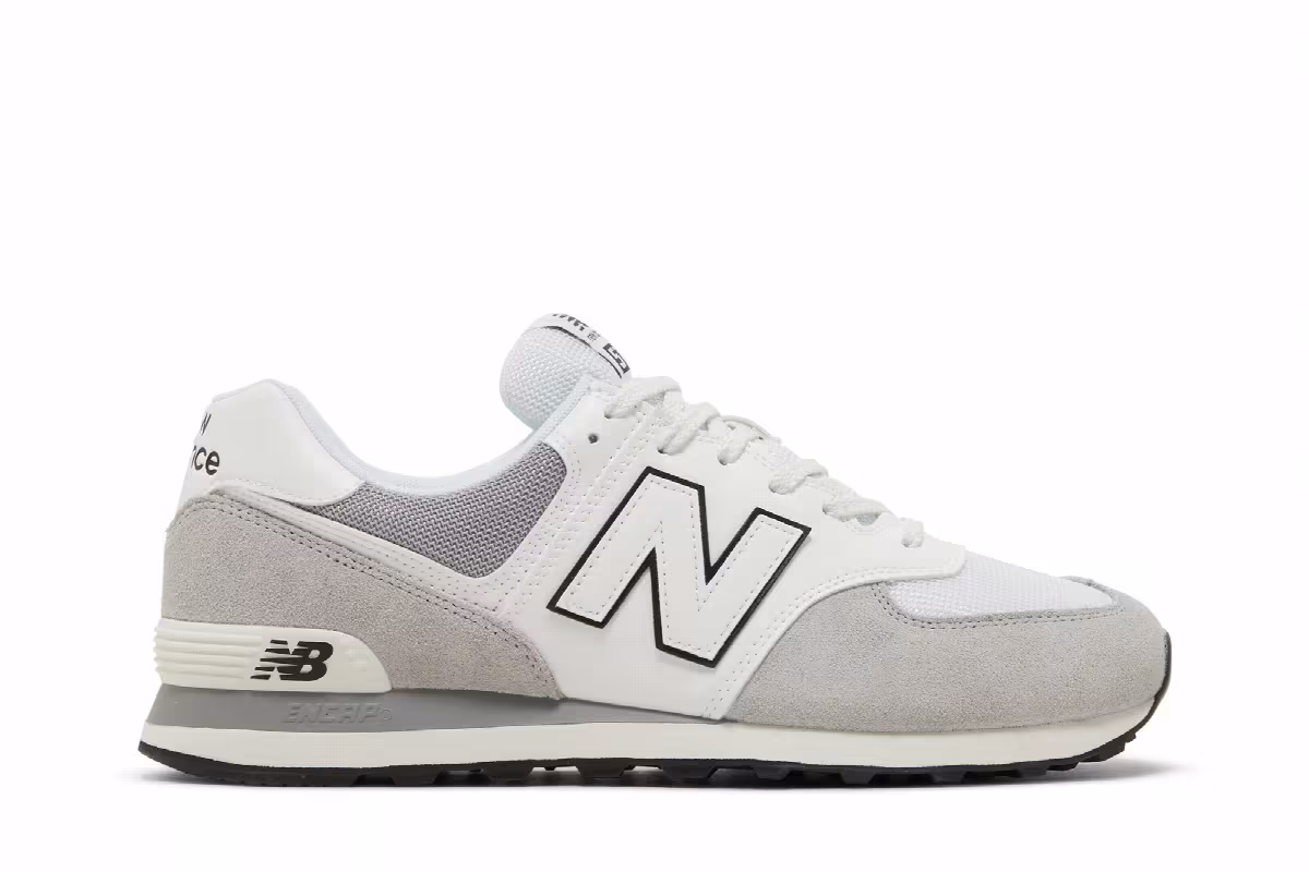 New Balance 574 Grey White, view 2
