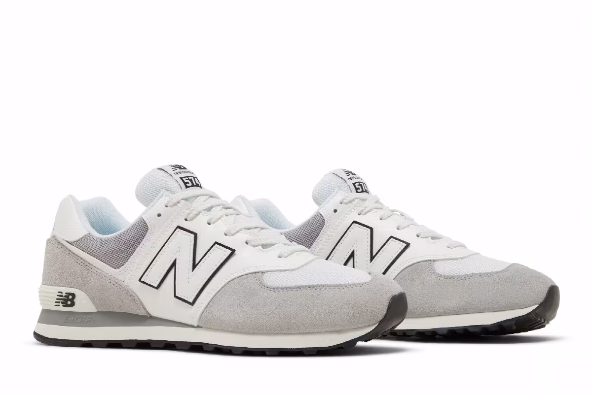 New Balance 574 Grey White, view 9