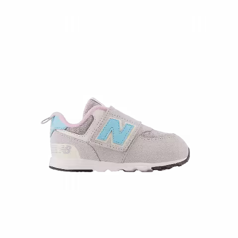 New Balance 574 New-B Hook & Loop Toddler X-Wide 'Brighton Grey Summer Aqua'