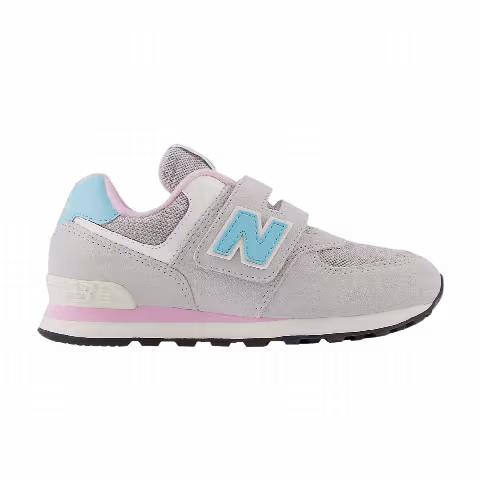 New Balance 574 Hook & Loop Little Kid Wide 'Brighton Grey Summer Aqua'