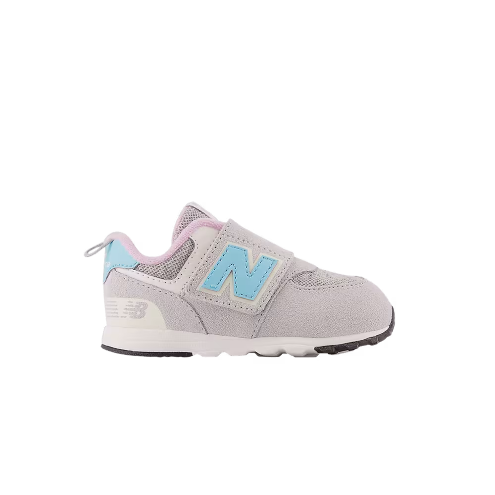 New Balance 574 New-B Hook & Loop Toddler Wide Brighton Grey Summer Aqua