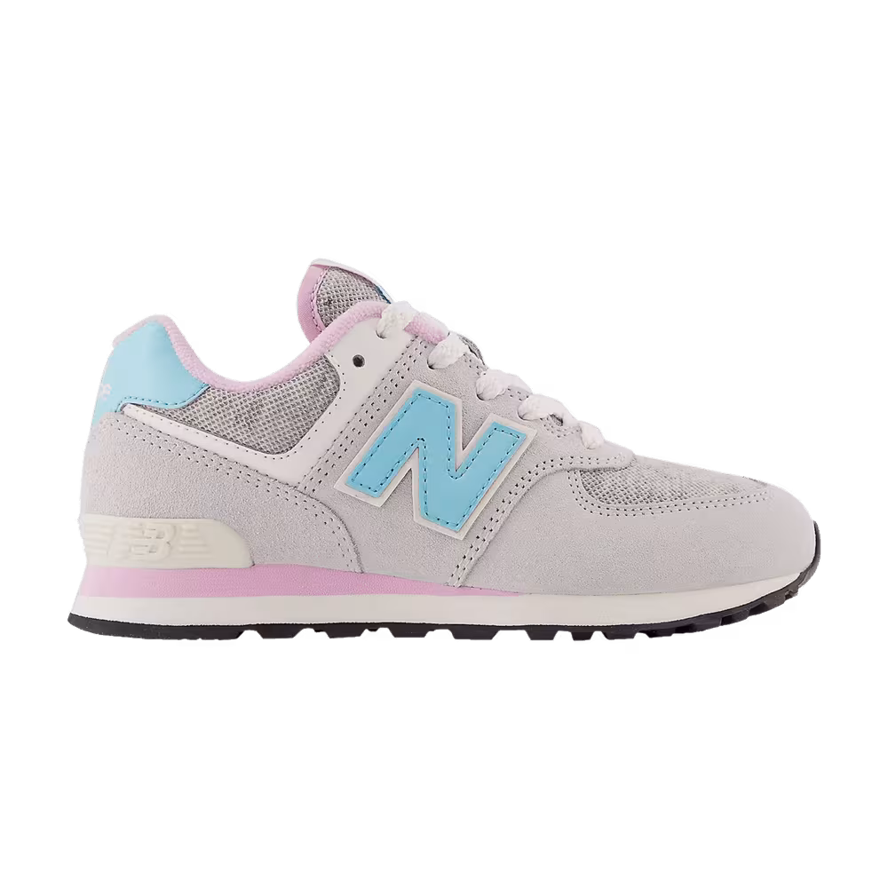 New Balance 574 Little Kid Wide Brighton Grey Summer Aqua