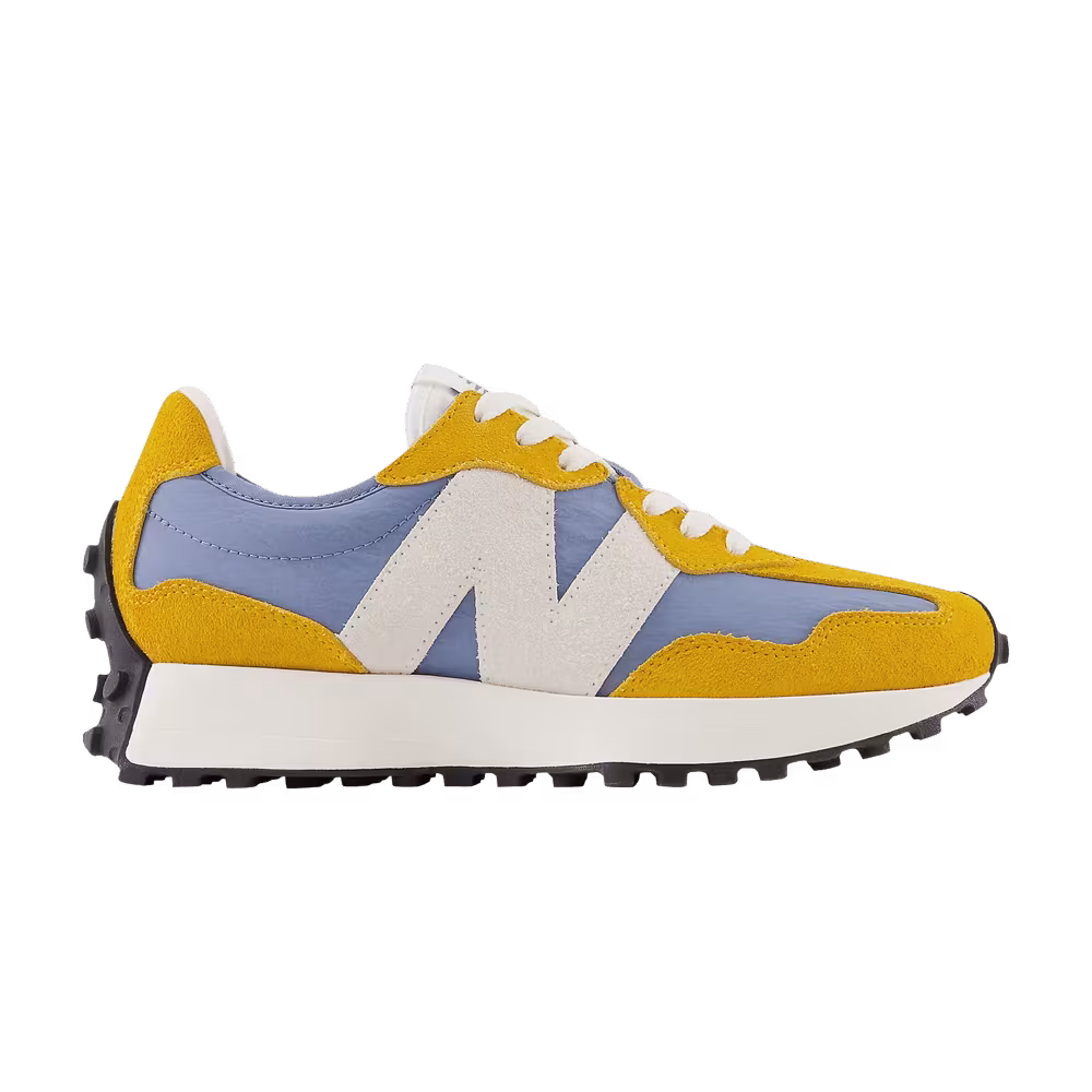 New Balance Women's 327 Varsity Gold Mercury Blue