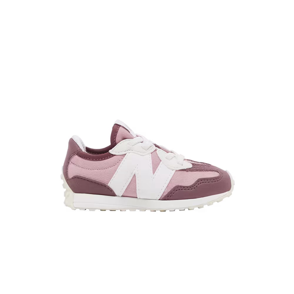 New Balance 327 Bungee Lace Toddler Washed Burgundy Hazy Rose