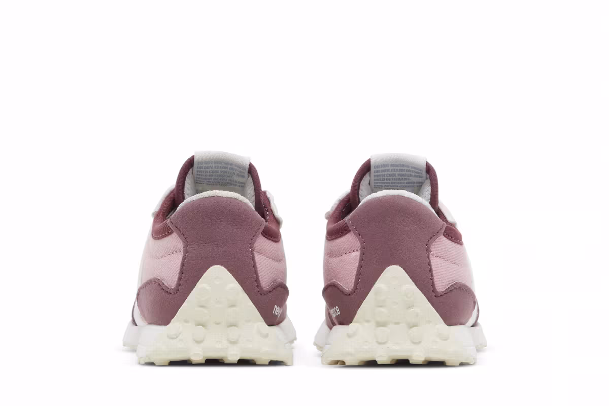 New Balance 327 Bungee Lace Toddler Washed Burgundy Hazy Rose, view 7