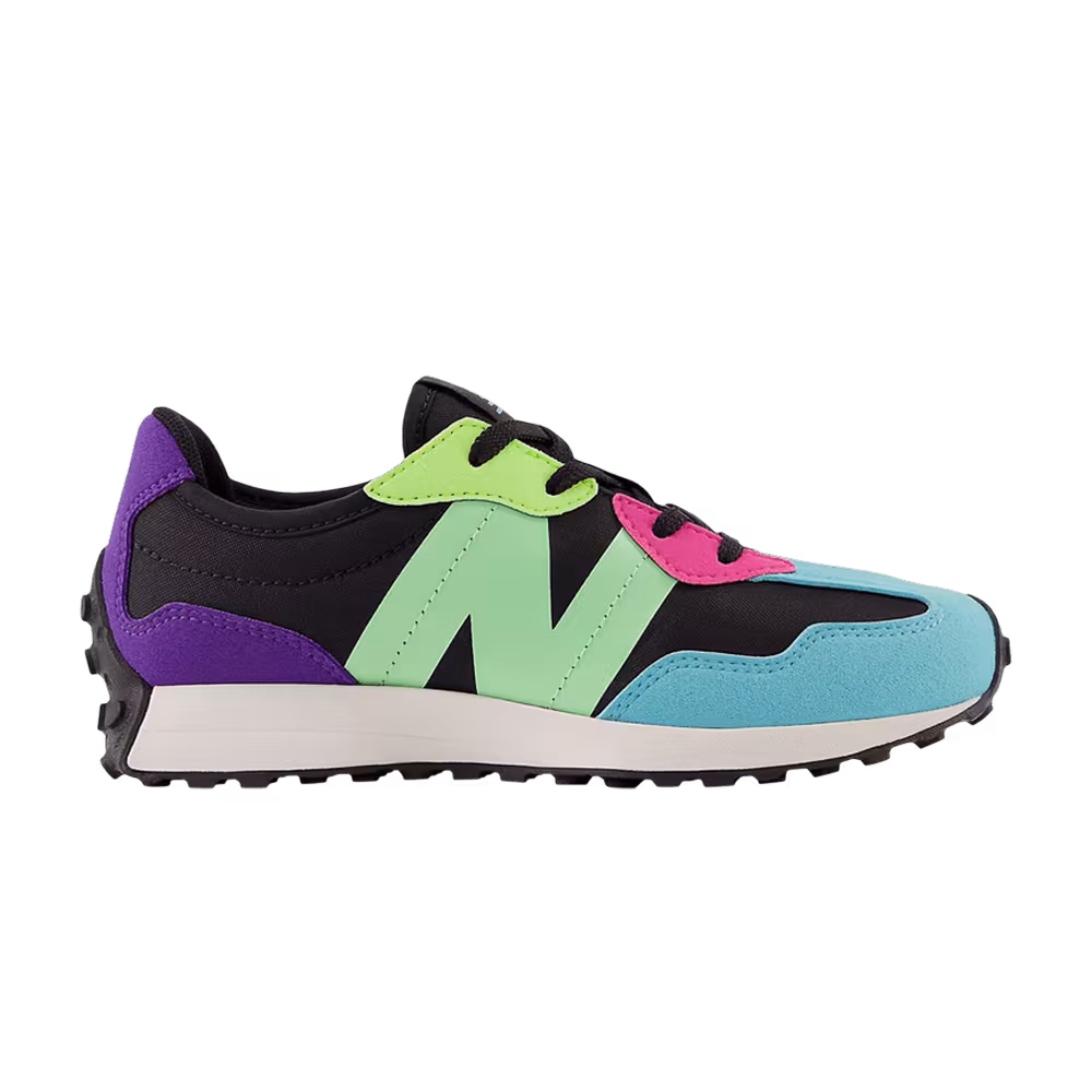 New Balance 327 Little Kid Wide Black Green Purple