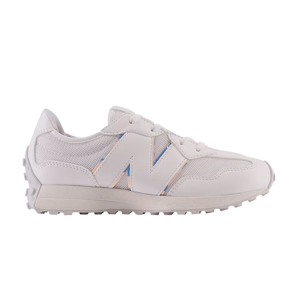 New Balance 327 Little Kid Wide White Grey Iridescent