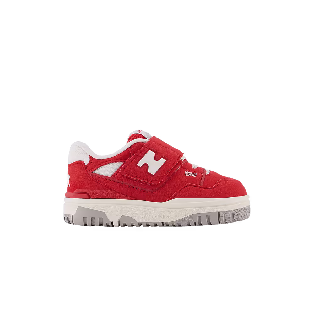 New Balance 550 Bungee Lace Top Strap Toddler Suede Pack - Team Red