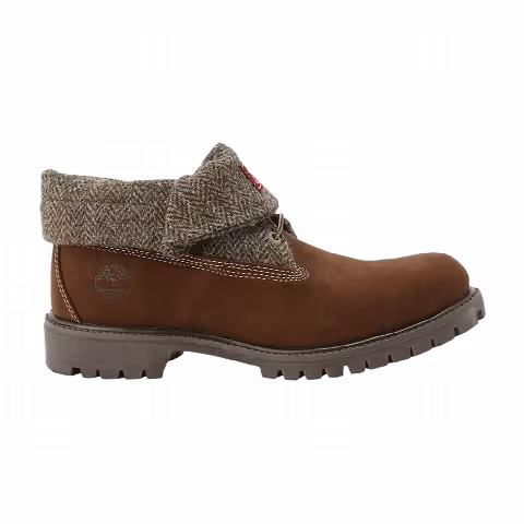 Harris Tweed x Timberland Roll Top Boot 'Dark Brown'