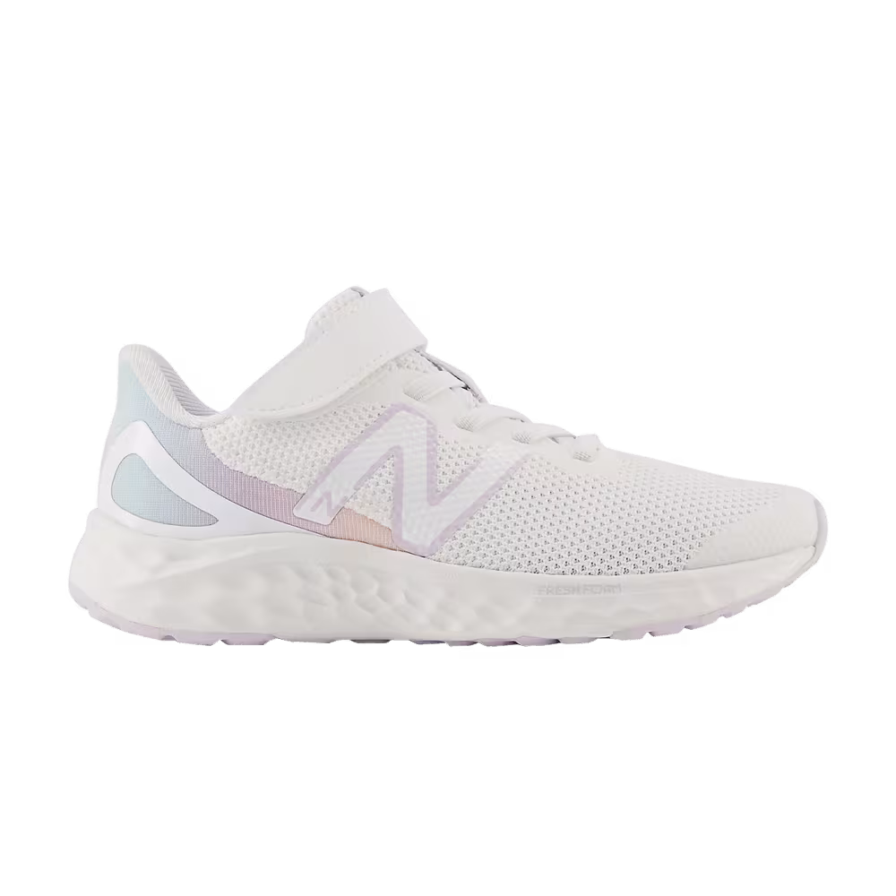 New Balance Fresh Foam Arishi v4 Bungee Lace Top Strap Little Kid X-Wide White Taro