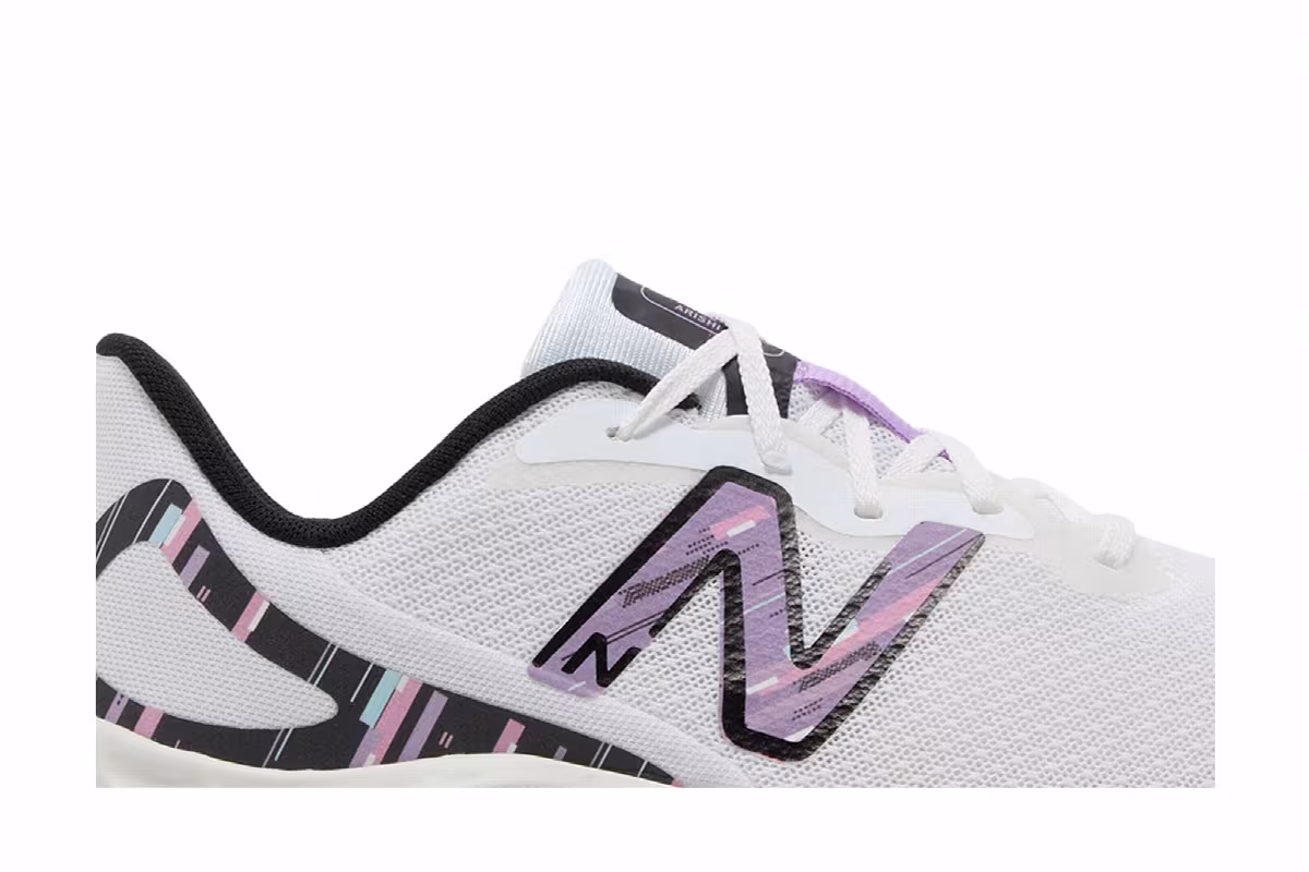 New Balance Women's Fresh Foam Arishi v4 White Purple Fade, view 3