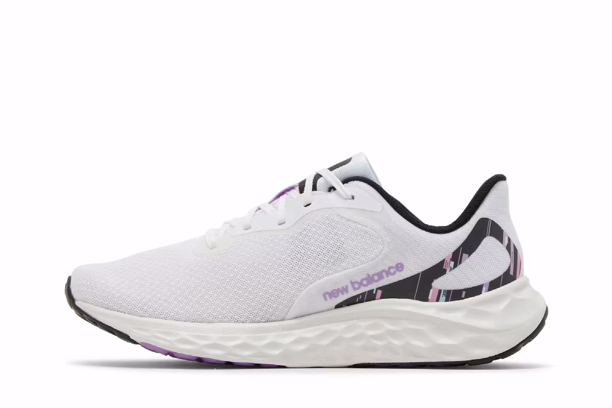 New Balance Women's Fresh Foam Arishi v4 White Purple Fade, view 4