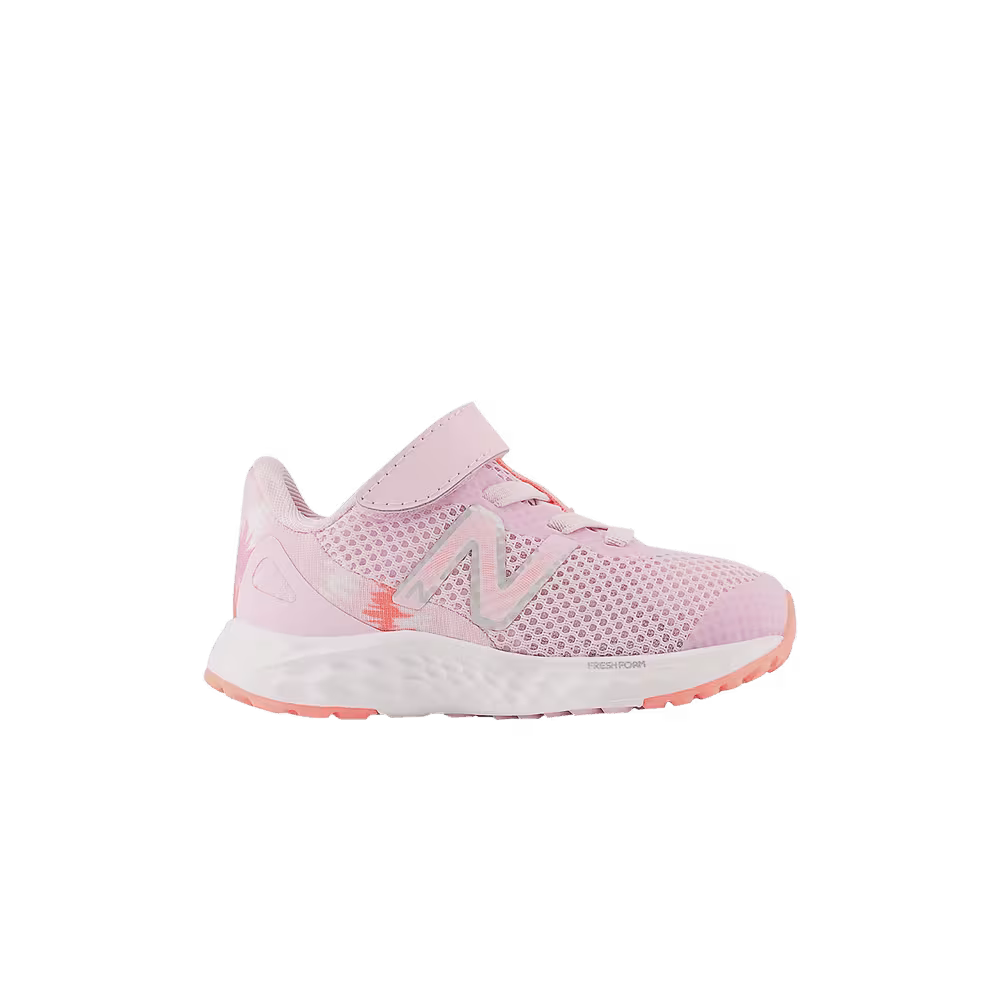 New Balance Fresh Foam Arishi v4 Bungee Lace Top Strap Toddler Wide Raspberry Tie-Dye