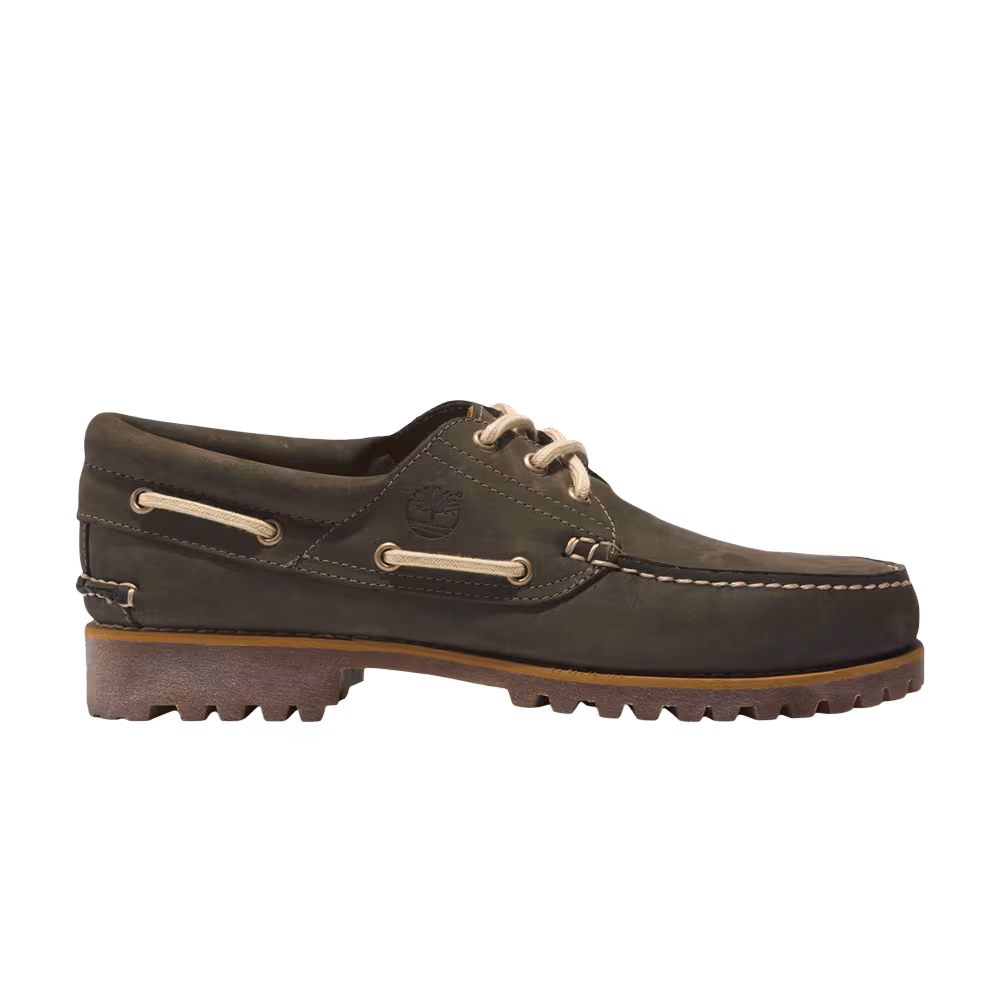 Timberland Authentic 3 Eye Classic Boat Boot Dark Green
