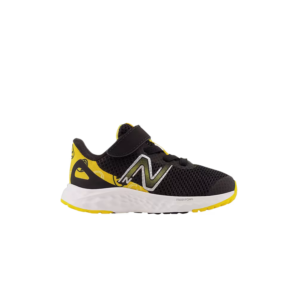 New Balance Fresh Foam Arishi v4 Bungee Lace Top Strap Toddler X-Wide Black Marigold Smiley