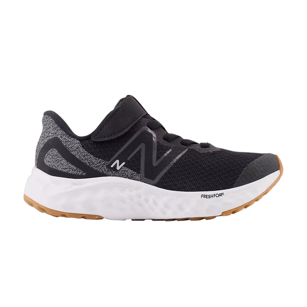 New Balance Fresh Foam Arishi v4 Bungee Lace Little Kid Wide Black White Gum