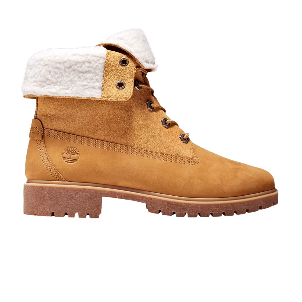 Timberland Women's Jayne Waterproof Fleece Fold-Down Boot Wheat