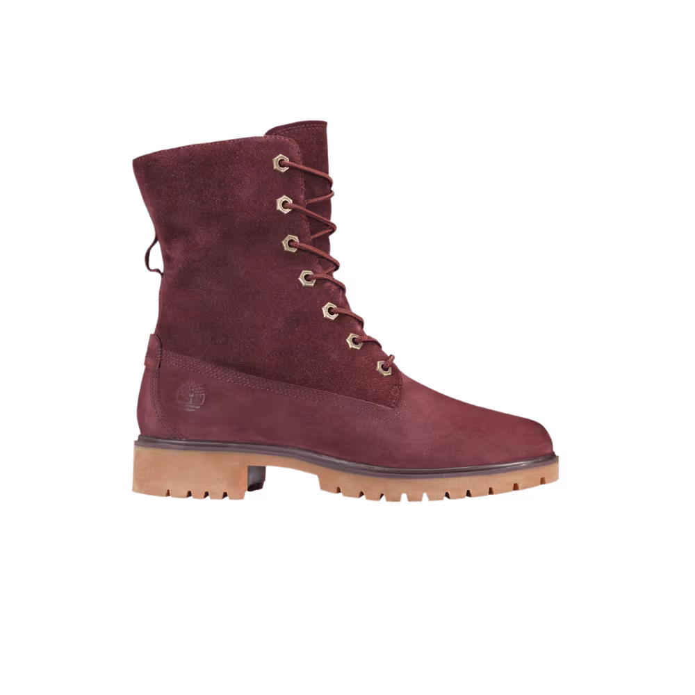 Timberland Women's Jayne Waterproof Fleece Fold-Down Boot Burgundy