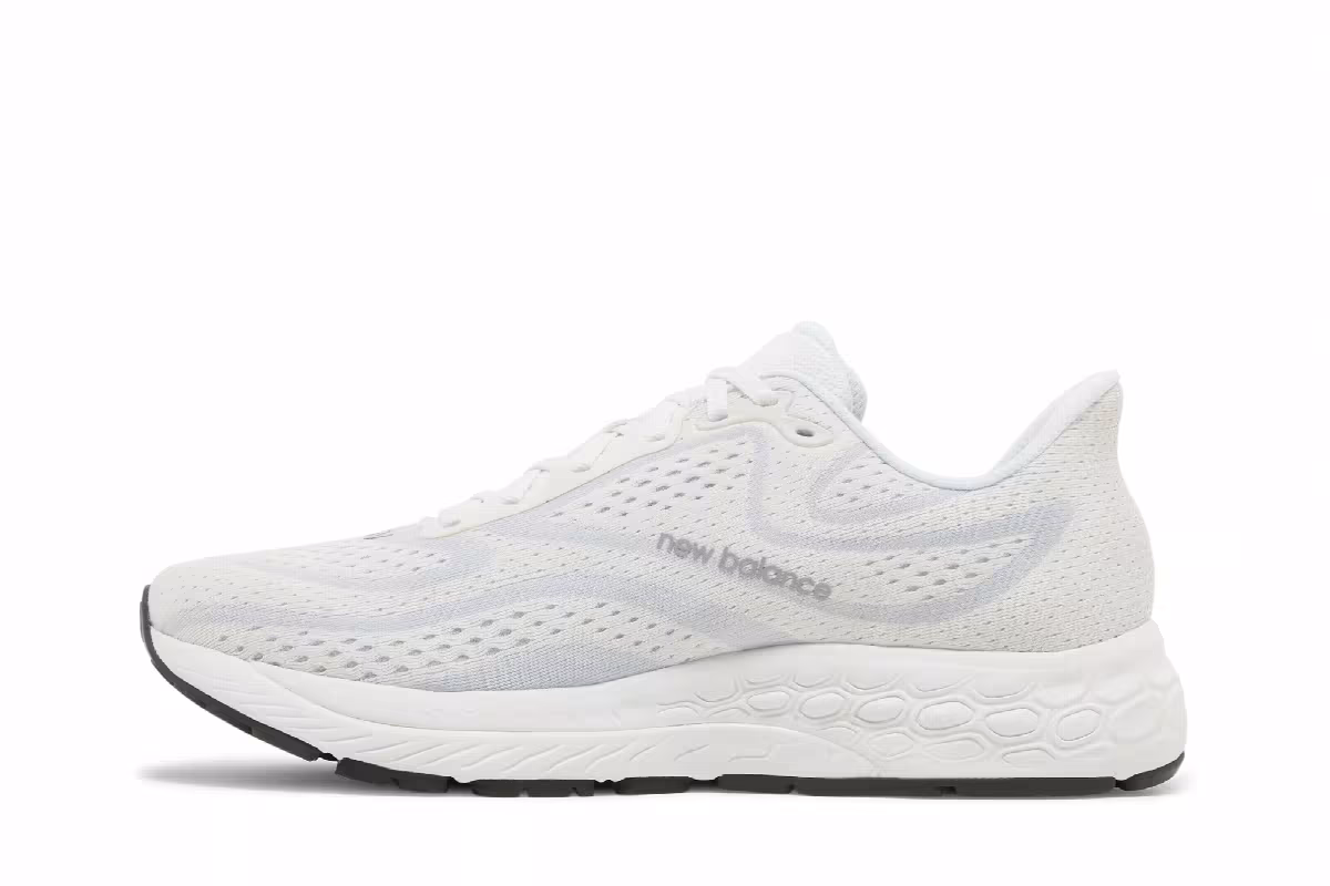 New Balance Fresh Foam X 880v13 4E Wide White Silver Metallic, view 4